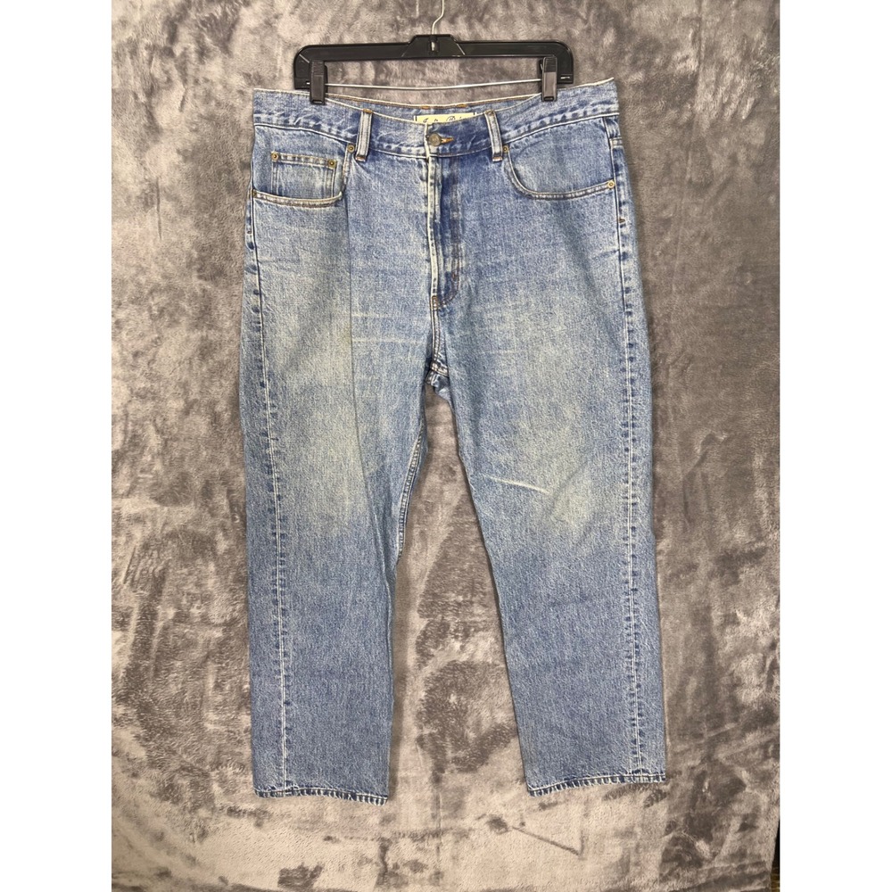 Indigo Palms Tommy Bahama Mens Straight Leg Denim Jeans Medium Wash 37x31.5
